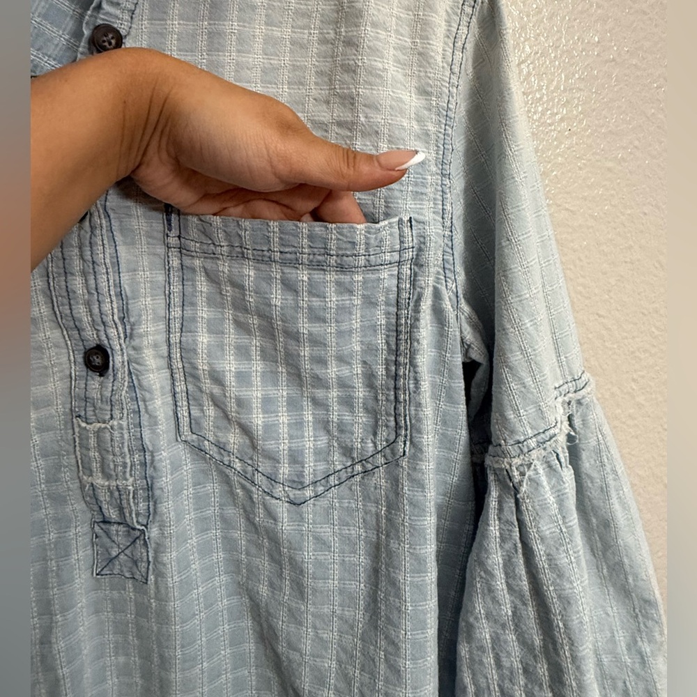 Free People Glacier Bay Check Shirt - Picture 5 of 11